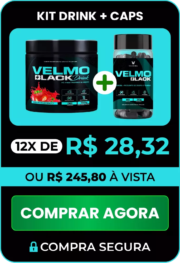 Kit Drink morango + Caps — 12x de R$ 28,32 ou R$ 245,80 à vista