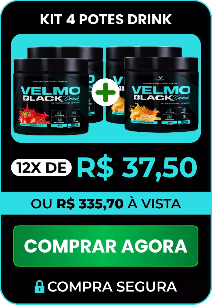 Kit 4 potes Drink — 12x de R$ 37,50 ou R$ 335,70 à vista
